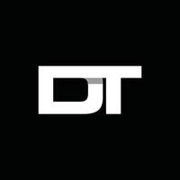 Simple Initial DT Minimalist Modern Business Icon Design Logo vector