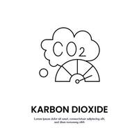 karbon dioxide level thin outline icon design good for web and mobile app vector