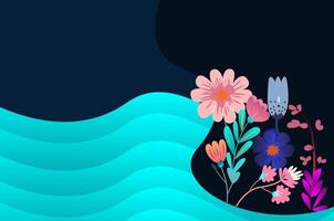 Slide or landing page layout with illustration of the concept of sustainability or environmental protection vector