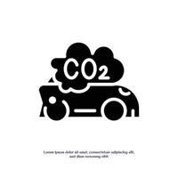 karbon dioxide from car solid icon design good for web and mobile app vector