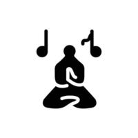 meditation pose solid icon design good for web and mobile app vector