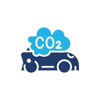 carbon dioxide from car colored icon design good for web and mobile app vector