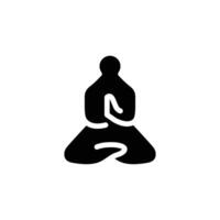 meditation pose solid icon design good for web and mobile app vector