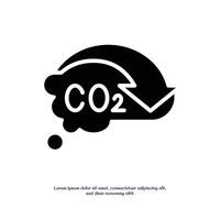 karbon dioxide down thin outline icon design good for web and mobile app vector