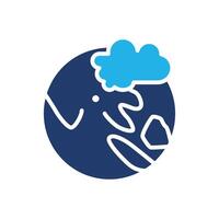 carbon dioxide at earth colored icon design good for web and mobile app vector