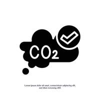 carbon dioxide ok solid icon design good for web and mobile app vector