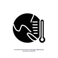 earth temperature solid icon design good for web and mobile app vector
