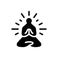 meditation pose solid icon design good for web and mobile app vector