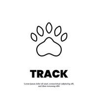 animal track thin outline icon design good for web or mobile app vector