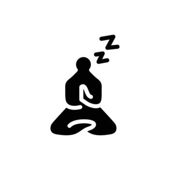 meditation pose solid icon design good for web and mobile app vector