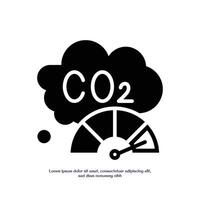 carbon dioxide level solid icon design good for web and mobile app vector