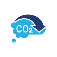 carbon dioxide down colored icon design good for web and mobile app vector
