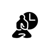 meditation pose solid icon design good for web and mobile app vector