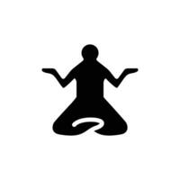 meditation pose solid icon design good for web and mobile app vector