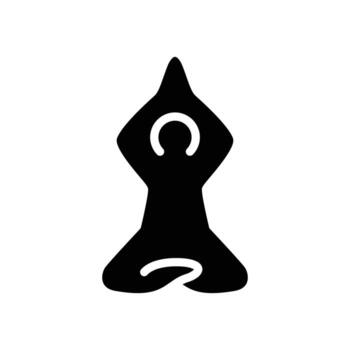 meditation pose solid icon design good for web and mobile app vector