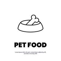 pet food thin outline icon design good for web or mobile app vector