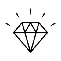 Diamond outline icon isolate on white background for graphic design, logo, web site, social media, mobile app, ui illustration vector