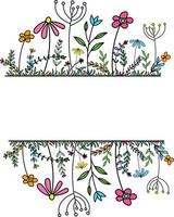 Isolated Colorful Line Frame Icon Leaf Floral Border Divider with Circular, rectangle or hexagon pink or red flower for save the date wedding tag name invitation vector