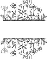 Isolated Colorful Line Frame Icon Leaf Floral Border Divider with Circular, rectangle or hexagon pink or red flower for save the date wedding tag name invitation vector