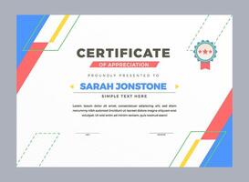 Simple and modern certificate design template design vector