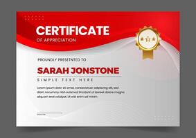 Simple and modern certificate design template vector