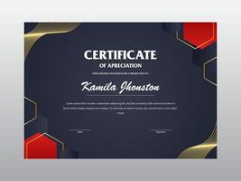 Modern certificate of achievement template vector