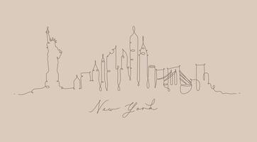 City silhouette moscow in pen line style drawing with brown lines on beige background vector