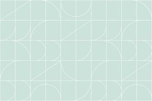 Art deco linear pattern drawing in linear style on turquoise background vector