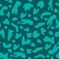 blue leopard seamless pattern with hand drawn Repeat Design vector