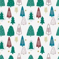 Hand Drawn seamless pattern. Forest background. Childish texture for fabric, textile vector