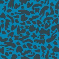 blue leopard seamless pattern with hand drawn Repeat Design vector