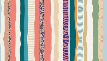 himsical textured organic vertical lines and stripes seamless pattern old style background for poster, banner, card. Striped tablecloth textile print. vector