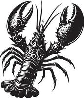 Lobster design silhouette art work EPS file, Generator AI vector