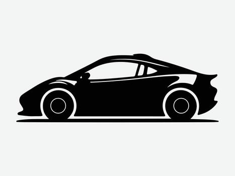 ilustración de Deportes coche. vehículo icono de rápido coche para diseño con respecto a transporte, carrera, automotor y automóvil. silueta de Deportes vehículo vector