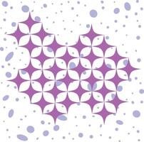 Geometric pattern of dots and stars on a purple background vector