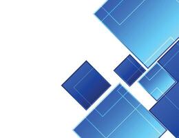Abstract blue background with square shapes vector