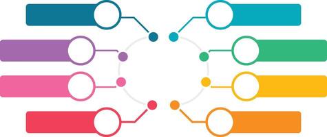Infographic Diagram Element. Infographic template business concept with 8 options. For content, diagram, flowchart, steps, parts, timeline infographics, workflow, chart. vector