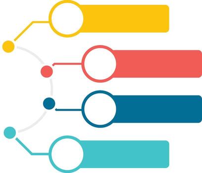 4 Infographic element business data visualization. Can be used for workflow layout, diagram, annual report, web design. Business concept with steps processes. vector