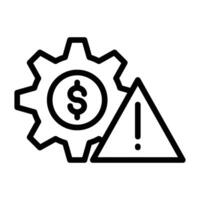 Risk Management Line Icon Design vector