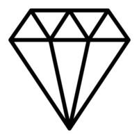 Gem Line Icon Design vector
