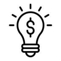 Idea Line Icon Design vector