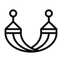 Hammock Line Icon Design vector