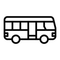 Shuttle Bus Line Icons Design vector