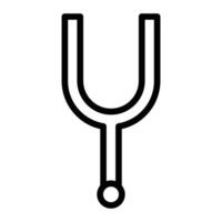 Tuning Fork Line Icons Design vector
