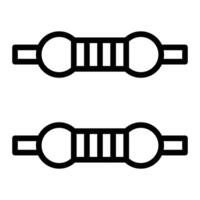 Resistor Line Icons Design vector