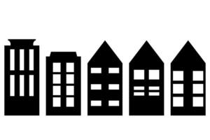 Urban tall building icon design vector