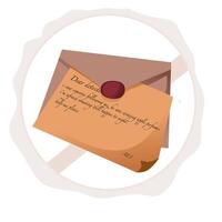 Envelope with mail for detective tool vector