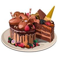 vector-based images of various cakes vector