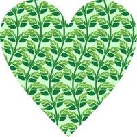 Heart-shaped ornament design, consisting of many patterns and colors vector