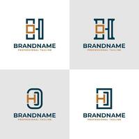 Elegant Letters HO and OH Monogram Logo, suitable for business with OH or HO initials vector